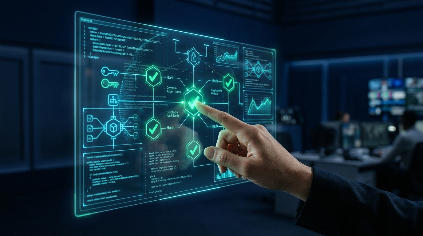 Decisión editorial y verificación criptográfica